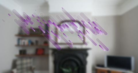 Digital Interface with Abstract Shapes in Modern Living Room - Download Free Stock Images Pikwizard.com