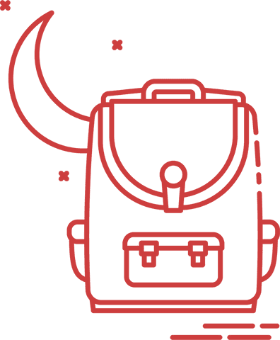 Transparent Backpack with Moon and Stars Illustration - Download Free Stock Videos Pikwizard.com