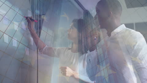 Diverse Professionals Collaborating in Modern Business Environment