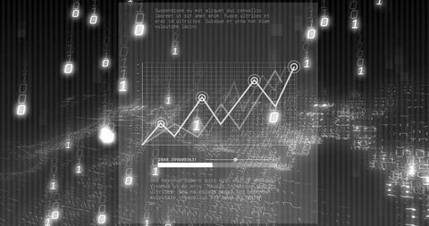 Futuristic Financial Data Analysis with Digital Graph and Binary Code - Download Free Stock Images Pikwizard.com