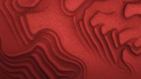 Abstract red layered textures with ridge contours