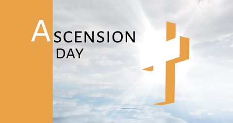 Ascension Day Celebration with Sun Rays and Christian Cross - Download Free Stock Images Pikwizard.com