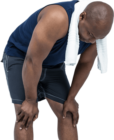 transparent image of tired fit man taking break from workout - Download Free Stock Videos Pikwizard.com