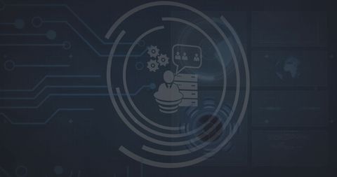 Digital Innovation Background with Tech Icons and Overlays - Download Free Stock Images Pikwizard.com