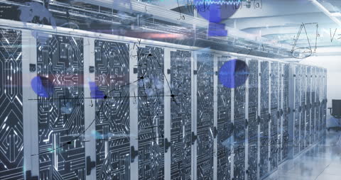 Data Processing Algorithms Overlaid on Modern Server Farm