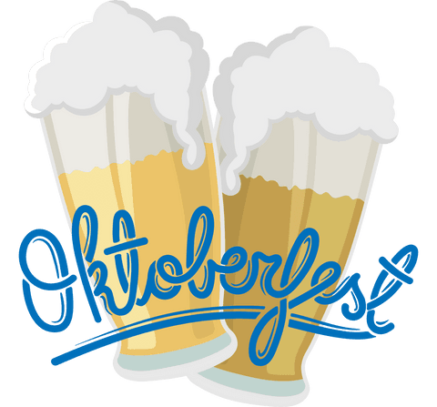 Oktoberfest beer celebration transparent illustration