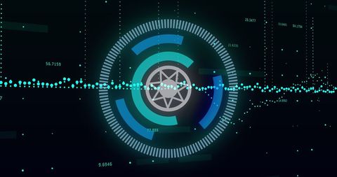 Futuristic Data Visualization With Circular Interface - Download Free Stock Images Pikwizard.com