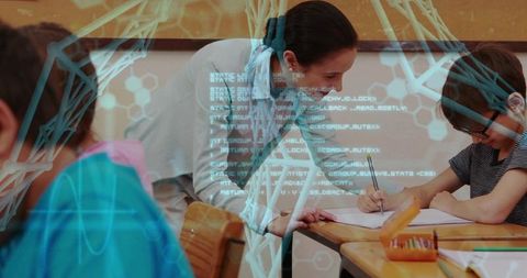 Teacher Guiding Student with Augmented Reality Overlays for Interactive Classroom Learning