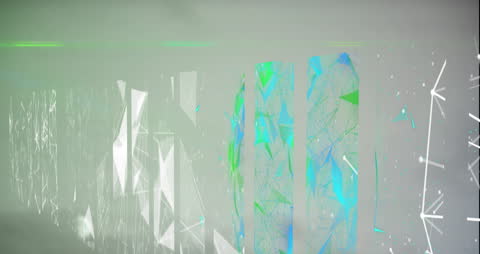 Dynamic Abstract Geometric Animation with Neon Colors