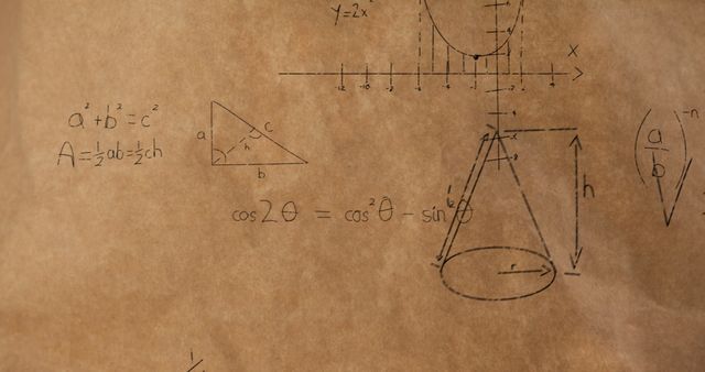 Dynamic Equations on Textured Background for Education Concept - Download Free Stock Images Pikwizard.com