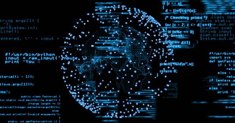 Digital Globe with Code Signifying Future Technology and AI - Download Free Stock Images Pikwizard.com