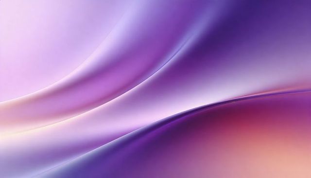 Flowing Lavender Silk Ribbons Gradient Wallpaper with Soft Glossy Curves and Pastel Ombre