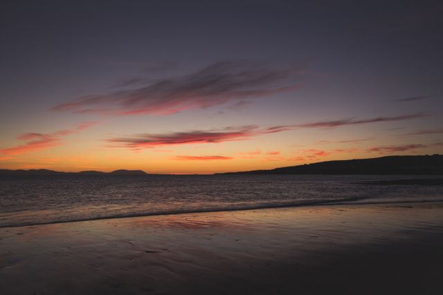 Sunset beach sea  - Download Free Stock Photos Pikwizard.com