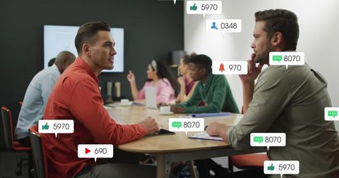 Diverse team collaborating with technology integration