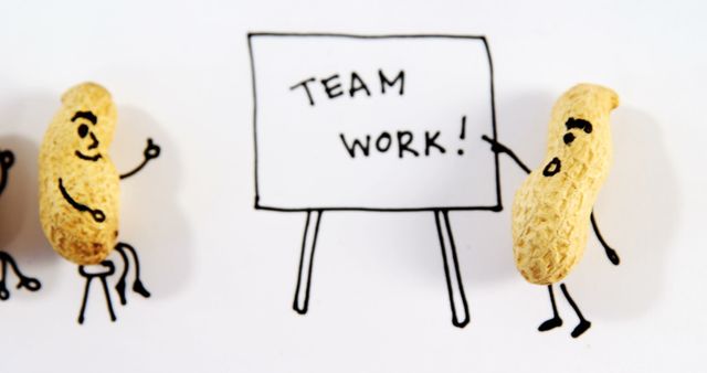 Peanut Characters Discussing Teamwork Concept - Download Free Stock Images Pikwizard.com