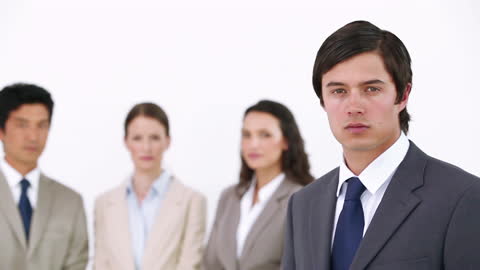 Confident Business Team in Professional Attire