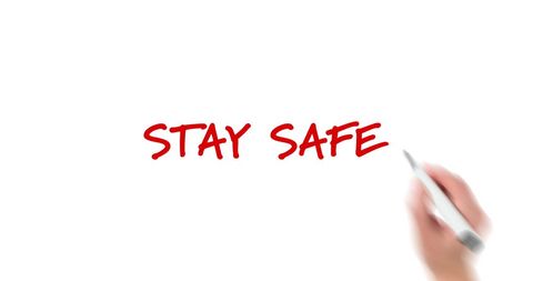 Stay safe message for covid-19 pandemic awareness