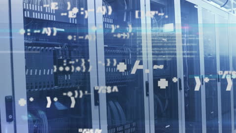 Data Processing Overlay on Modern Server Room Technology