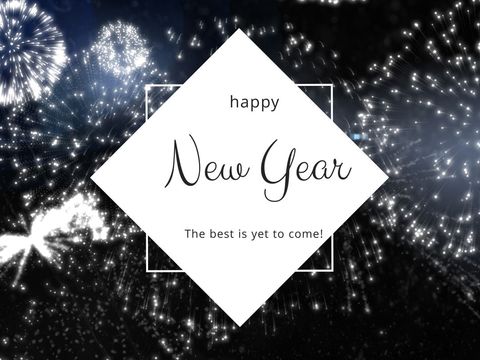 Festive New Year Greeting with Dazzling Fireworks - Download Free Stock Templates Pikwizard.com