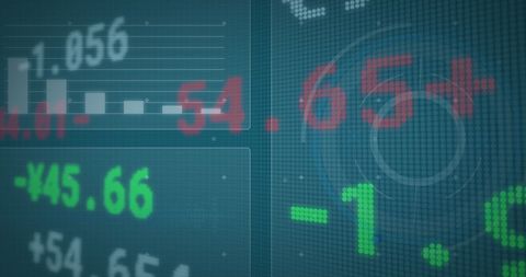 Digital Lines Financial Data Display on Blue Background - Download Free Stock Images Pikwizard.com
