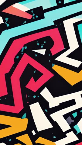 Vertical Motion Graphics Featuring Vibrant Geometric Bands Shifting and Fading