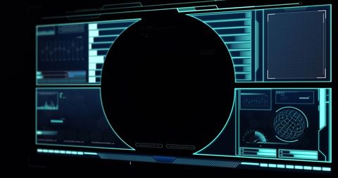 Futuristic Interactive Digital Display with Data Visualizations - Download Free Stock Images Pikwizard.com