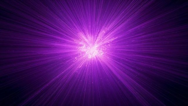 Dynamic purple burst with vibrant futuristic beams