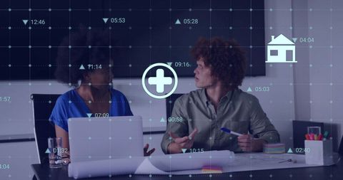 Team Discussing Financial Data Strategy in Modern Office Setting