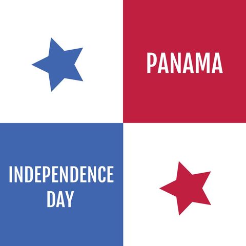Panama Independence Day Flag Design with Stars - Download Free Stock Templates Pikwizard.com