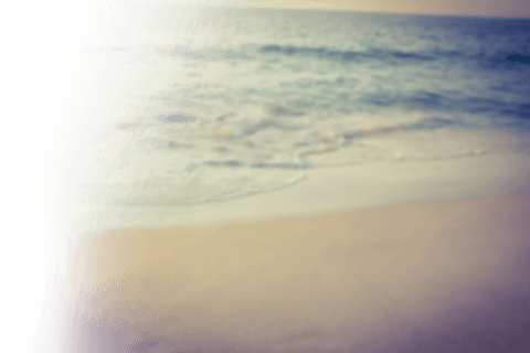 Transparent Beach Scene Illustration Overflowing Horizon Waves