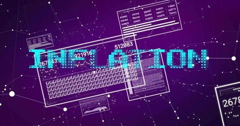 Cyan INSTALLATION holographic display on purple background with keyboard and terminal readouts