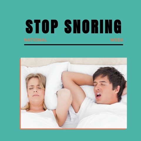 couple in bed during stop snoring awareness - Download Free Stock Templates Pikwizard.com