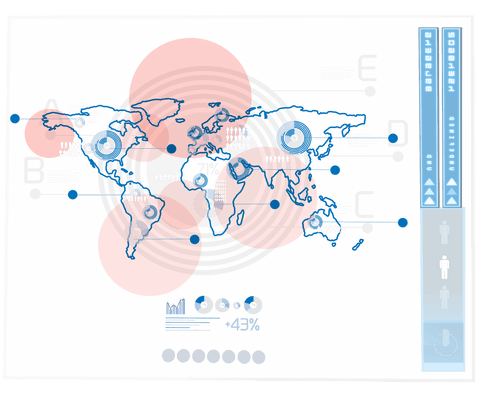 Digital Interface with World Map on Transparent Background Vector - Download Free Stock Videos Pikwizard.com