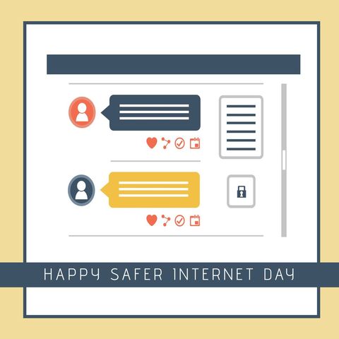 safer internet day social media awareness concept - Download Free Stock Templates Pikwizard.com