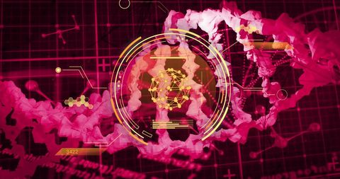 Abstract DNA Strand with Futuristic Data Visualization - Download Free Stock Images Pikwizard.com