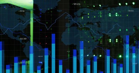Global Data Analytics Over Computer Servers - Download Free Stock Images Pikwizard.com
