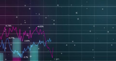 Dynamic Data Visualization with Financial Charts and 3D Elements - Download Free Stock Images Pikwizard.com