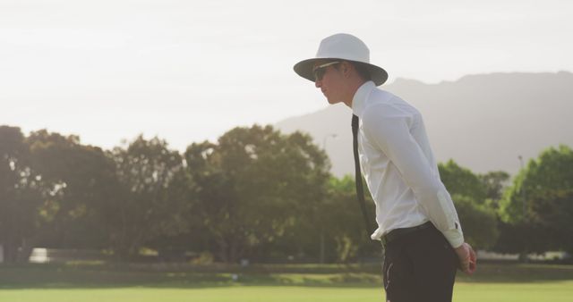 Cricket Umpire Observing Game on Sunny Day - Download Free Stock Images Pikwizard.com