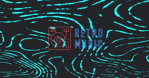 Retro Music Theme with Vibrant Waves Background - Download Free Stock Images Pikwizard.com