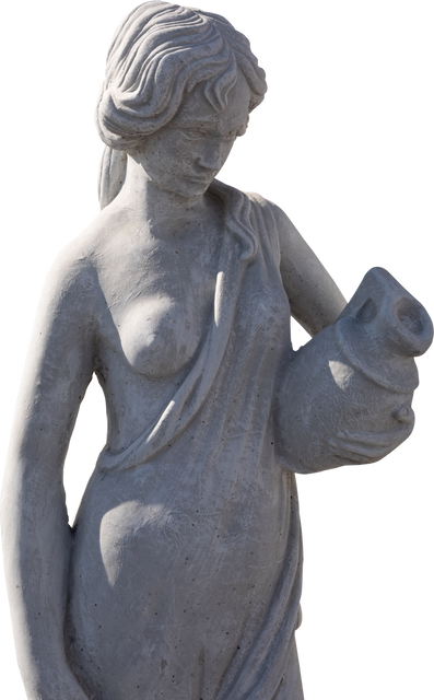 Transparent Background of Ancient Woman Stone Sculpture Holding Jug - Download Free Stock Videos Pikwizard.com