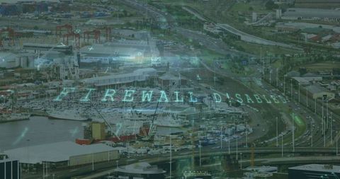 Digital Security Layer Over Urban Landscape