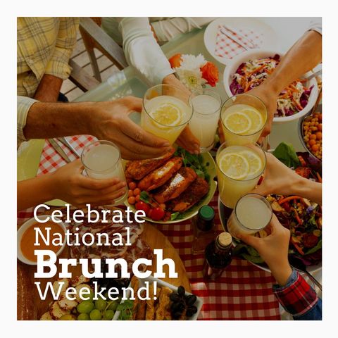 Joyful brunch celebration with multiethnic friends