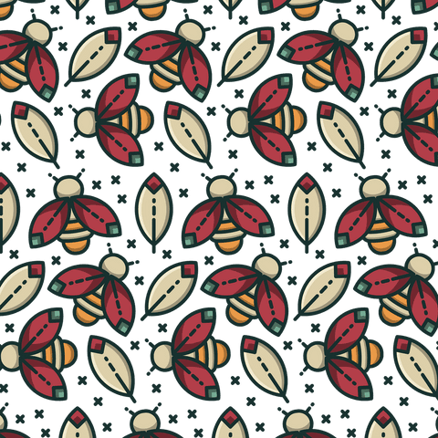 transparent background with vector pattern of beetles and leaves - Download Free Stock Videos Pikwizard.com