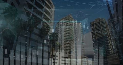 Modern Architecture Meets Digital Financial Analytics - Download Free Stock Images Pikwizard.com