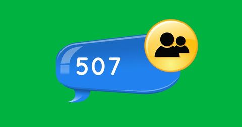 Dynamic Social Media Counter Icon with Growing Followers