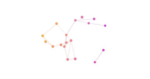 Futuristic network connections with gradient lines