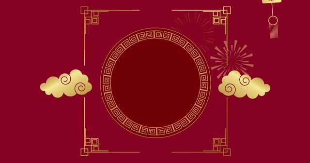 Elegant Chinese New Year Festive Background with Golden Clouds - Download Free Stock Images Pikwizard.com