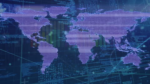 Global Pandemic Concept Showing World Map with Data Overlays