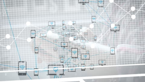 Digital Network Interface Over Smartwatch in Modern Workspace