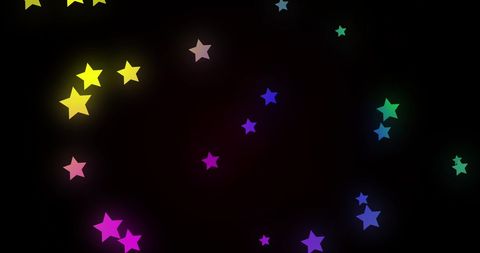 Vibrant Multicolored Stars in Hypnotic Motion on Dark Background - Download Free Stock Images Pikwizard.com